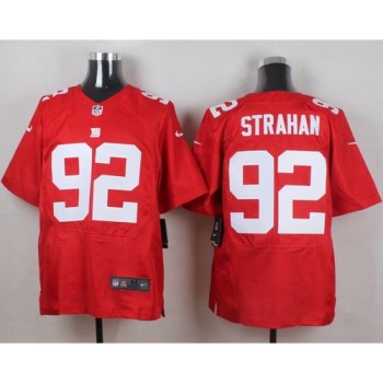 Giants #92 Michael Strahan Red Alternate Men's Stitched NFL Elite Jersey Giants #92 Michael Strahan Red Alternate Men's Stitched NFL Elite Jersey