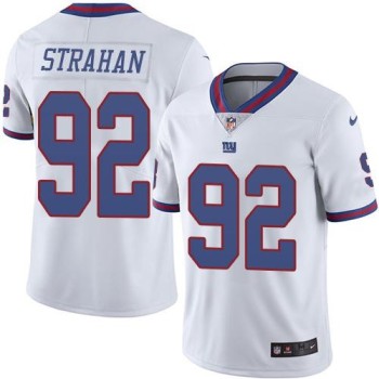 Giants #92 Michael Strahan White Men's Stitched NFL Limited Rush Jersey Giants #92 Michael Strahan White Men's Stitched NFL Limited Rush Jersey