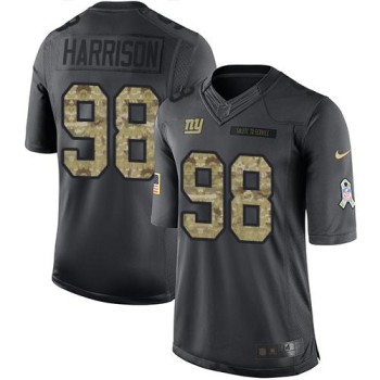 Giants #98 Damon Harrison Black Men's Stitched NFL Limited 2016 Salute to Service Jersey Giants #98 Damon Harrison Black Men's Stitched NFL Limited 2016 Salute to Service Jersey