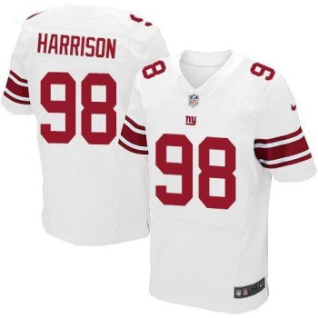 Giants #98 Damon Harrison White Men's Stitched NFL Elite Jersey Giants #98 Damon Harrison White Men's Stitched NFL Elite Jersey