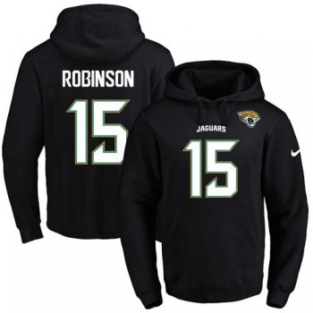 Jaguars #15 Allen Robinson Black Name & Number Pullover NFL Hoodie Jaguars #15 Allen Robinson Black Name & Number Pullover NFL Hoodie