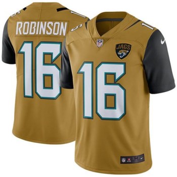 Jaguars #16 Denard Robinson Gold Men's Stitched NFL Limited Rush Jersey Jaguars #16 Denard Robinson Gold Men's Stitched NFL Limited Rush Jersey