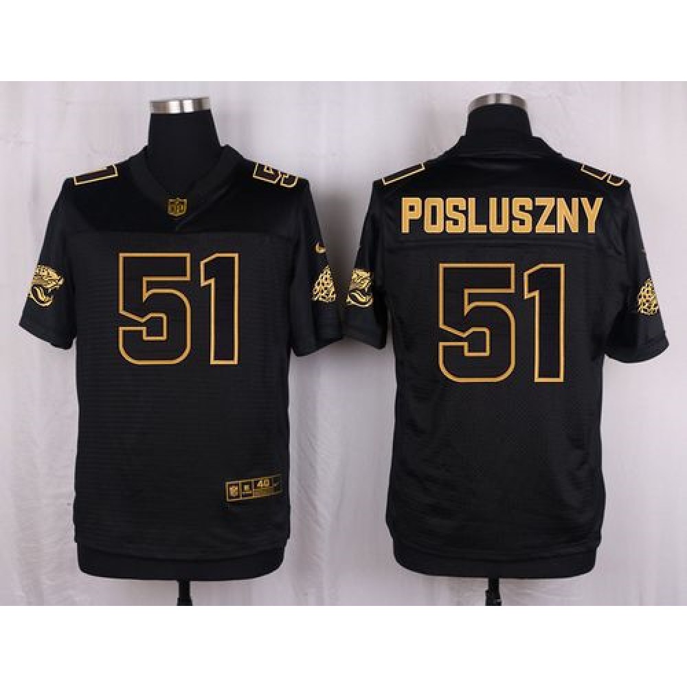 Jaguars #51 Paul Posluszny Black Men's Stitched NFL Elite Pro Line Gold Collection Jersey