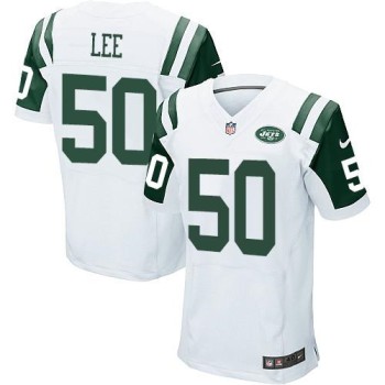 Jets #50 Darron Lee White Men's Stitched NFL Elite Jersey