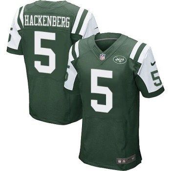 Jets #5 Christian Hackenberg Green Team Color Men's Stitched NFL Elite Jersey Jets #5 Christian Hackenberg Green Team Color Men's Stitched NFL Elite Jersey