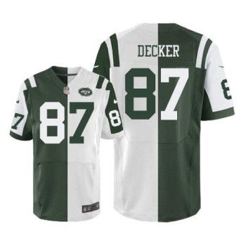 Jets #87 Eric Decker Green/White Men's Stitched NFL Elite Split Jersey Jets #87 Eric Decker Green/White Men's Stitched NFL Elite Split Jersey