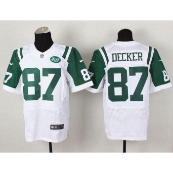 Jets #87 Eric Decker White Men's Stitched NFL Elite Jersey