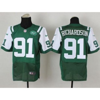 Jets #91 Sheldon Richardson Green Team Color Men's Stitched NFL Elite Jersey Jets #91 Sheldon Richardson Green Team Color Men's Stitched NFL Elite Jersey
