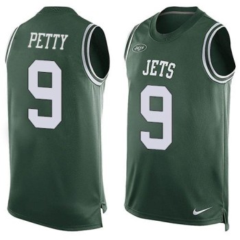 Jets #9 Bryce Petty Green Team Color Men's Stitched NFL Limited Tank Top Jersey