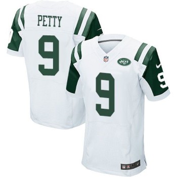 Jets #9 Bryce Petty White Men's Stitched NFL Elite Jersey