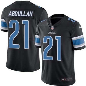 Lions #21 Ameer Abdullah Black Men's Stitched NFL Limited Rush Jersey Lions #21 Ameer Abdullah Black Men's Stitched NFL Limited Rush Jersey