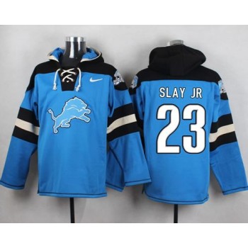 Lions #23 Darius Slay JR Blue Player Pullover NFL Hoodie Lions #23 Darius Slay JR Blue Player Pullover NFL Hoodie