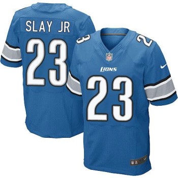 Lions #23 Darius Slay JR Blue Team Color Men's Stitched NFL Elite Jersey Lions #23 Darius Slay JR Blue Team Color Men's Stitched NFL Elite Jersey
