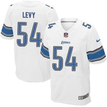 Lions #54 DeAndre Levy White Men's Stitched NFL Elite Jersey Lions #54 DeAndre Levy White Men's Stitched NFL Elite Jersey