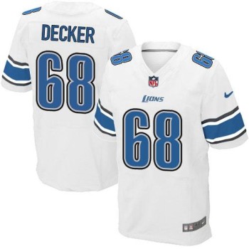 Lions #68 Taylor Decker White Men's Stitched NFL Elite Jersey Lions #68 Taylor Decker White Men's Stitched NFL Elite Jersey