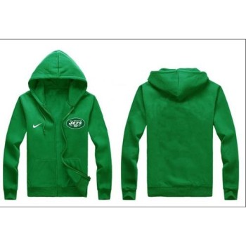 New York Jets Authentic Logo Hoodie Green