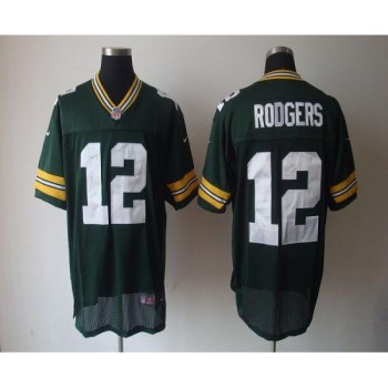 Packers #12 Aaron Rodgers Green Team Color Men's Stitched NFL Elite Jersey