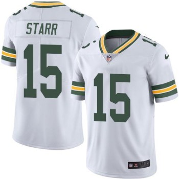 Packers #15 Bart Starr White Men's Stitched NFL Limited Rush Jersey Packers #15 Bart Starr White Men's Stitched NFL Limited Rush Jersey
