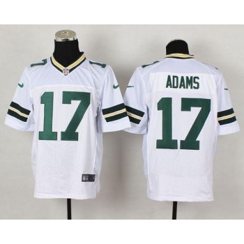 Packers #17 Davante Adams White Men's Stitched NFL Elite Jersey