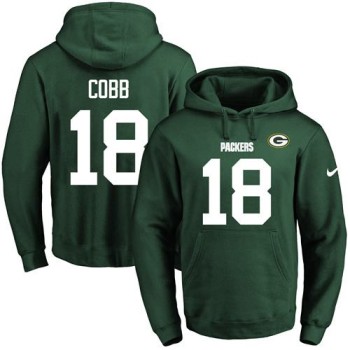 Packers #18 Randall Cobb Green Name & Number Pullover NFL Hoodie