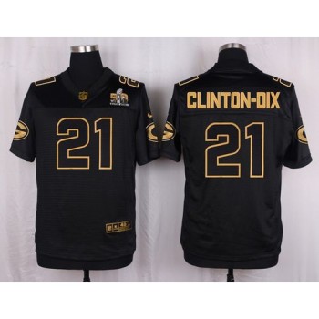 Packers #21 Ha Ha Clinton-Dix Black Men's Stitched NFL Elite Pro Line Gold Collection Jersey