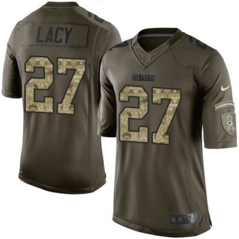Packers #27 Eddie Lacy Green Men's Stitched NFL Limited Salute To Service Jersey Packers #27 Eddie Lacy Green Men's Stitched NFL Limited Salute To Service Jersey