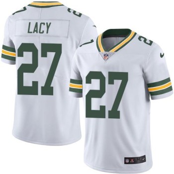 Packers #27 Eddie Lacy White Youth Stitched NFL Limited Rush Jersey