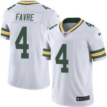 Packers #4 Brett Favre White Youth Stitched NFL Limited Rush Jersey