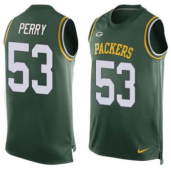 Packers #53 Nick Perry Green Team Color Men's Stitched NFL Limited Tank Top Jersey Packers #53 Nick Perry Green Team Color Men's Stitched NFL Limited Tank Top Jersey