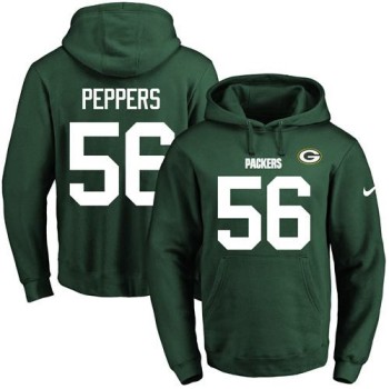 Packers #56 Julius Peppers Green Name & Number Pullover NFL Hoodie