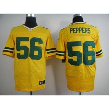 Packers #56 Julius Peppers Yellow Alternate Men's Stitched NFL Elite Jersey Packers #56 Julius Peppers Yellow Alternate Men's Stitched NFL Elite Jersey