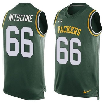 Packers #66 Ray Nitschke Green Team Color Men's Stitched NFL Limited Tank Top Jersey Packers #66 Ray Nitschke Green Team Color Men's Stitched NFL Limited Tank Top Jersey