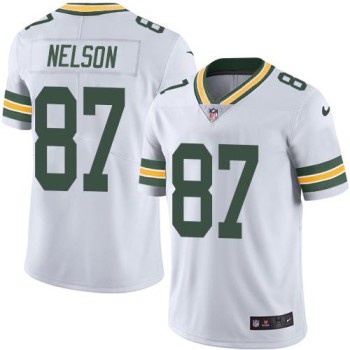 Packers #87 Jordy Nelson White Men's Stitched NFL Limited Rush Jersey Packers #87 Jordy Nelson White Men's Stitched NFL Limited Rush Jersey