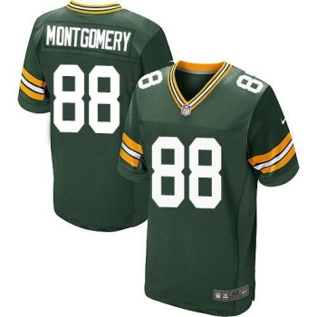 Packers #88 Ty Montgomery Green Team Color Men's Stitched NFL Elite Jersey
