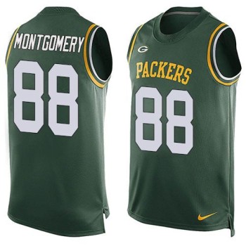 Packers #88 Ty Montgomery Green Team Color Men's Stitched NFL Limited Tank Top Jersey Packers #88 Ty Montgomery Green Team Color Men's Stitched NFL Limited Tank Top Jersey