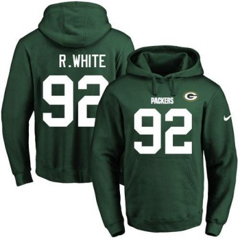 Packers #92 Reggie White Green Name & Number Pullover NFL Hoodie