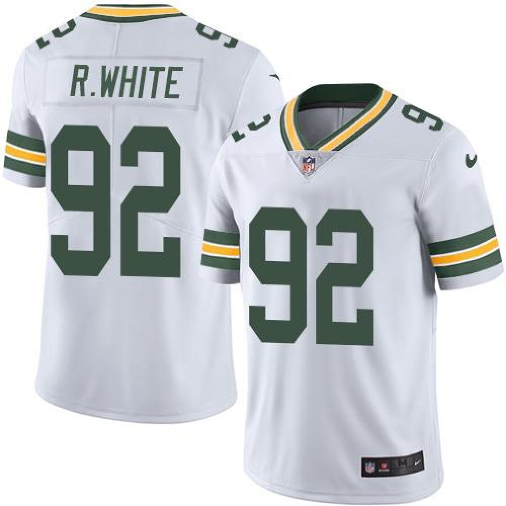 Packers #92 Reggie White White Men's Stitched NFL Limited Rush Jersey