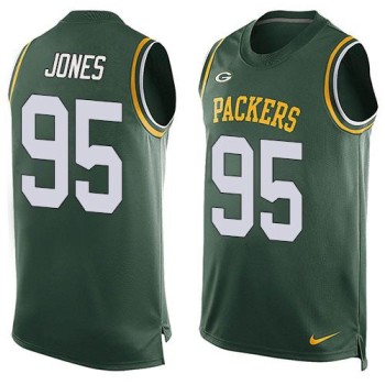 Packers #95 Datone Jones Green Team Color Men's Stitched NFL Limited Tank Top Jersey Packers #95 Datone Jones Green Team Color Men's Stitched NFL Limited Tank Top Jersey