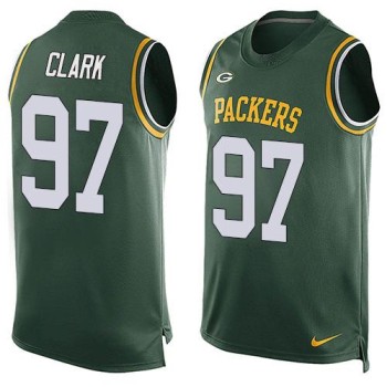 Packers #97 Kenny Clark Green Team Color Men's Stitched NFL Limited Tank Top Jersey Packers #97 Kenny Clark Green Team Color Men's Stitched NFL Limited Tank Top Jersey