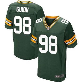 Packers #98 Letroy Guion Green Team Color Men's Stitched NFL Elite Jersey