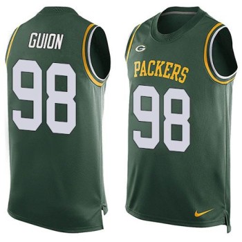 Packers #98 Letroy Guion Green Team Color Men's Stitched NFL Limited Tank Top Jersey Packers #98 Letroy Guion Green Team Color Men's Stitched NFL Limited Tank Top Jersey