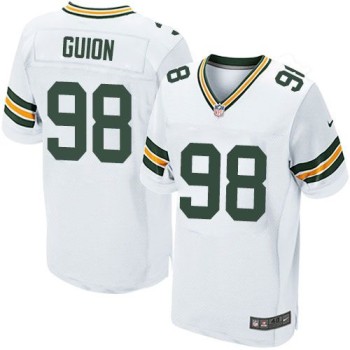Packers #98 Letroy Guion White Men's Stitched NFL Elite Jersey Packers #98 Letroy Guion White Men's Stitched NFL Elite Jersey