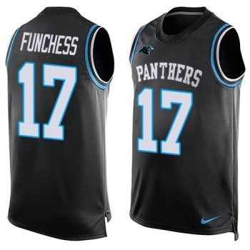 Panthers #17 Devin Funchess Black Team Color Men's Stitched NFL Limited Tank Top Jersey Panthers #17 Devin Funchess Black Team Color Men's Stitched NFL Limited Tank Top Jersey