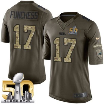 Panthers #17 Devin Funchess Green Super Bowl 50 Men's Stitched NFL Limited Salute to Service Jersey Panthers #17 Devin Funchess Green Super Bowl 50 Men's Stitched NFL Limited Salute to Service Jersey