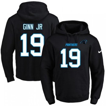 Panthers #19 Ted Ginn Jr Black Name & Number Pullover NFL Hoodie Panthers #19 Ted Ginn Jr Black Name & Number Pullover NFL Hoodie
