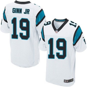 Panthers #19 Ted Ginn Jr White Men's Stitched NFL Elite Jersey Panthers #19 Ted Ginn Jr White Men's Stitched NFL Elite Jersey