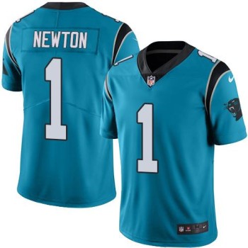 Panthers #1 Cam Newton Blue Men's Stitched NFL Limited Rush Jersey Panthers #1 Cam Newton Blue Men's Stitched NFL Limited Rush Jersey