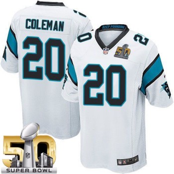 Panthers #20 Kurt Coleman White Super Bowl 50 Youth Stitched NFL Elite Jersey Panthers #20 Kurt Coleman White Super Bowl 50 Youth Stitched NFL Elite Jersey