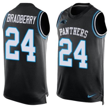 Panthers #24 James Bradberry Black Team Color Men's Stitched NFL Limited Tank Top Jersey Panthers #24 James Bradberry Black Team Color Men's Stitched NFL Limited Tank Top Jersey