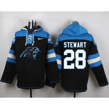 Panthers #28 Jonathan Stewart Black Player Pullover NFL Hoodie Panthers #28 Jonathan Stewart Black Player Pullover NFL Hoodie